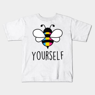 Cute Bee YourSelf Pansexual Bee Gay Pride LGBT Rainbow Gift Kids T-Shirt